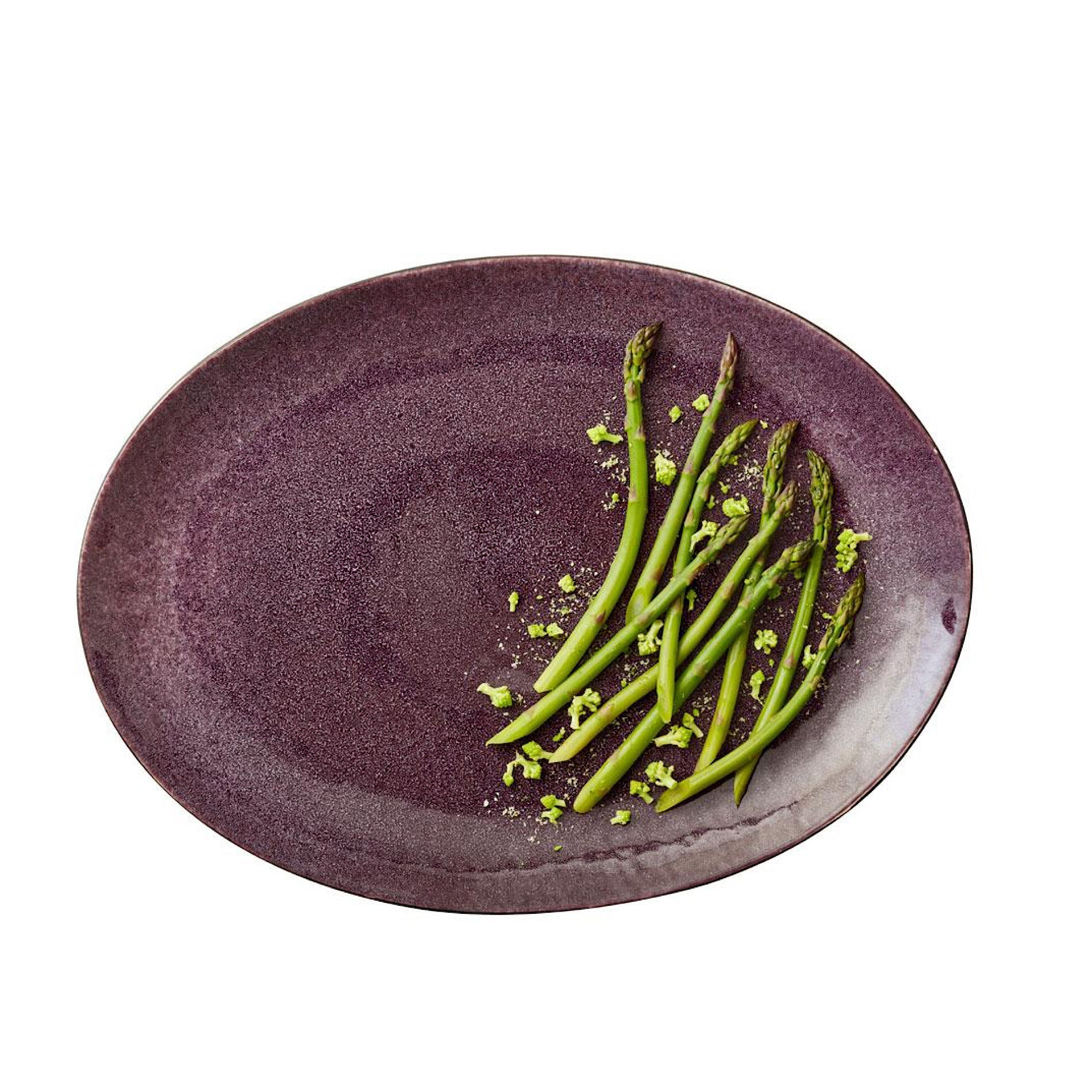 Bitz Living Stoneware Dish 34x45cm Black, Lilac